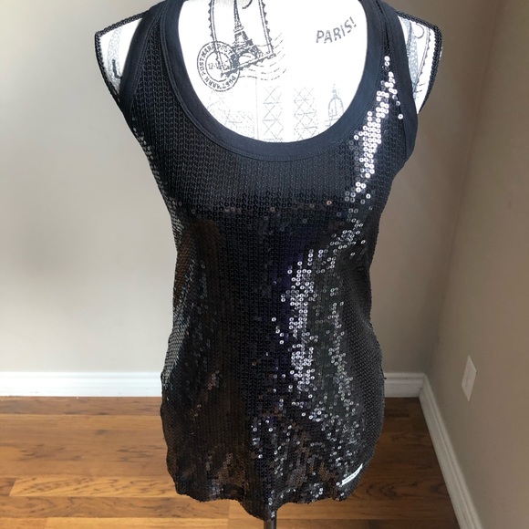 Miss Sixty Luxury sequin front sheer back tank - Picture 3 of 8